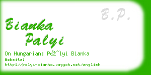 bianka palyi business card